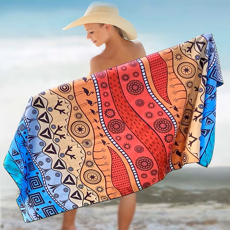 Serviette de plage en microfibre en gros