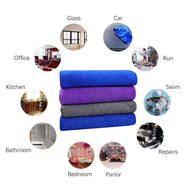 Serviettes de voiture en microfibre pour d&eacute;tails automobiles - JUHAO