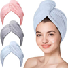 Serviette &agrave; cheveux en microfibre pour cheveux boucl&eacute;s - JUHAO