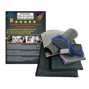 Conjunto de panos de limpeza de carbono
