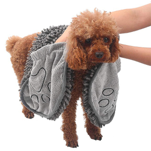 Toalha de microfibra espessada para animais de estima&ccedil;&atilde;o em chenille - JUHAO