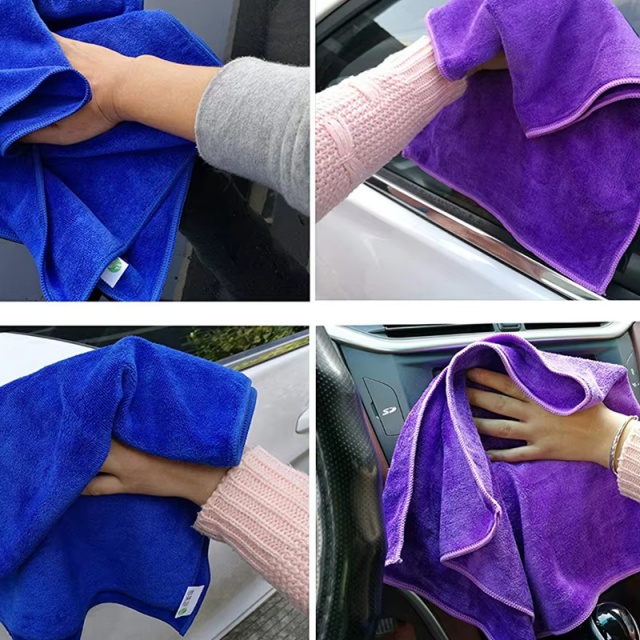 Serviettes de voiture en microfibre pour d&eacute;tails automobiles - JUHAO