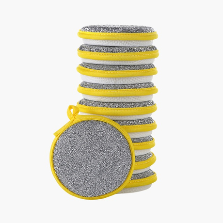 Estera de esponja redonda m&aacute;gica para lavavajillas de cocina de doble cara - JUHAO