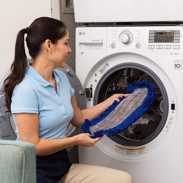 Recharge de vadrouille &agrave; poussi&egrave;re en microfibre commerciale - JUHAO