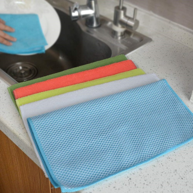 Panos de limpeza de cozinha em malha de microfibra - JUHAO