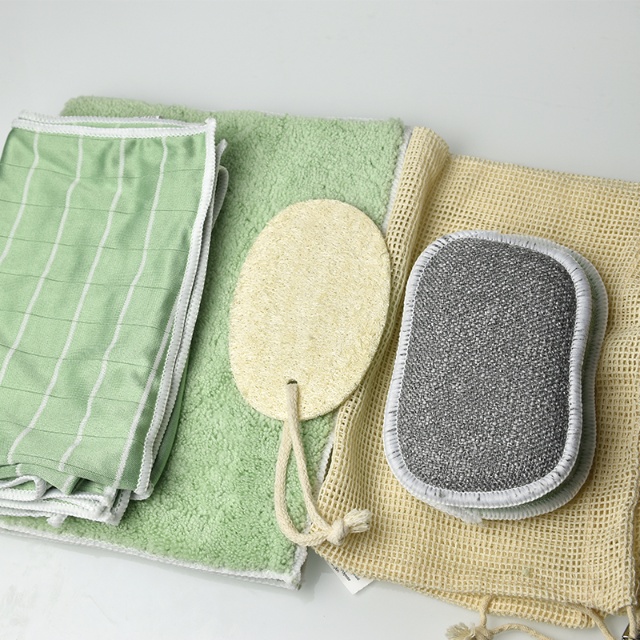 Set di 8 panni per pulizia in microfibra di bamb&ugrave; - JUHAO