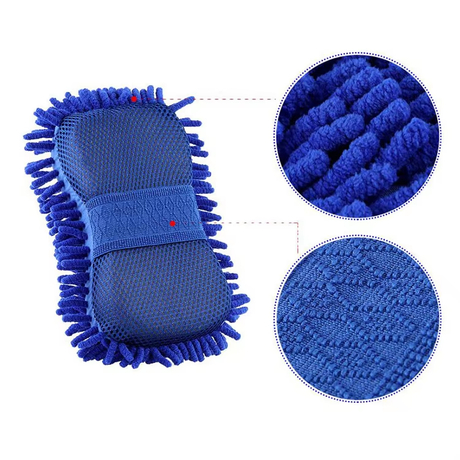 Mitaines &eacute;ponge en microfibre chenille Gants de lavage de vitres de voiture - JUHAO
