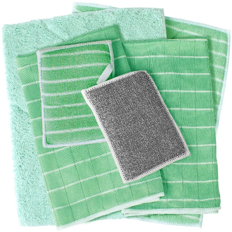 극세사 대나무 청소용 천 스펀지 블록 세트 - JUHAO