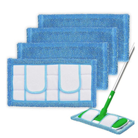 Almohadilla de microfibra para trapeador para limpieza de pisos secos y h&uacute;medos - JUHAO
