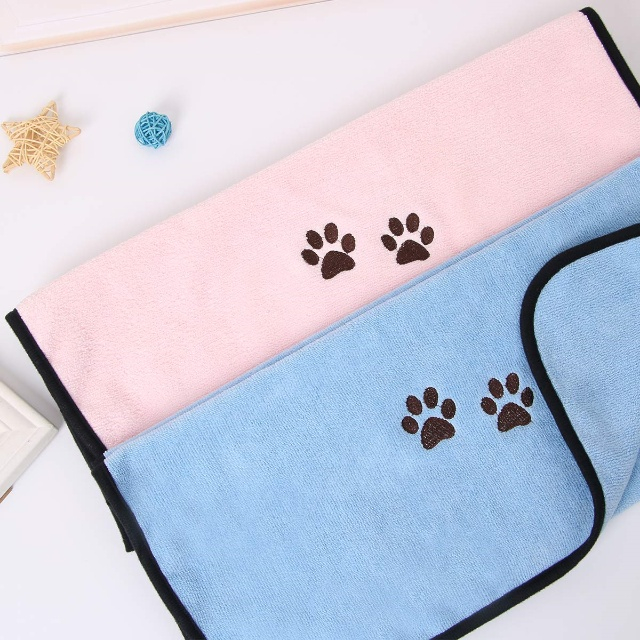ペットの犬と猫用マイクロファイバーコーラルフリースドライタオル - JUHAO
